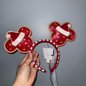 Christmas Festive Red Mickey Mouse Ears Headband